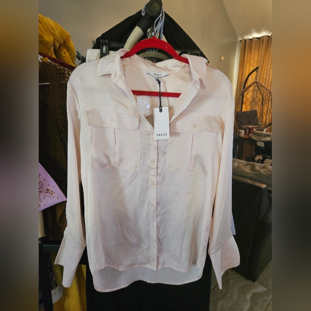 Light pink silk blouse size M